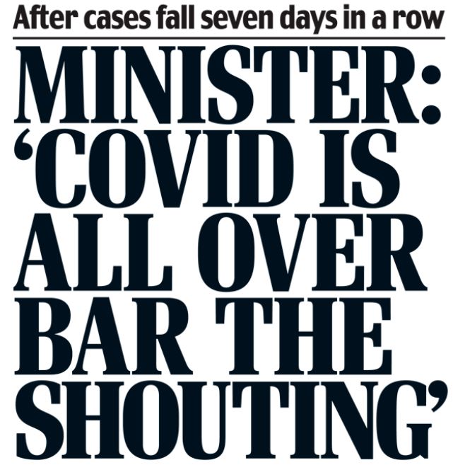 Daily Mail Covid is all over headline 28-7-2021